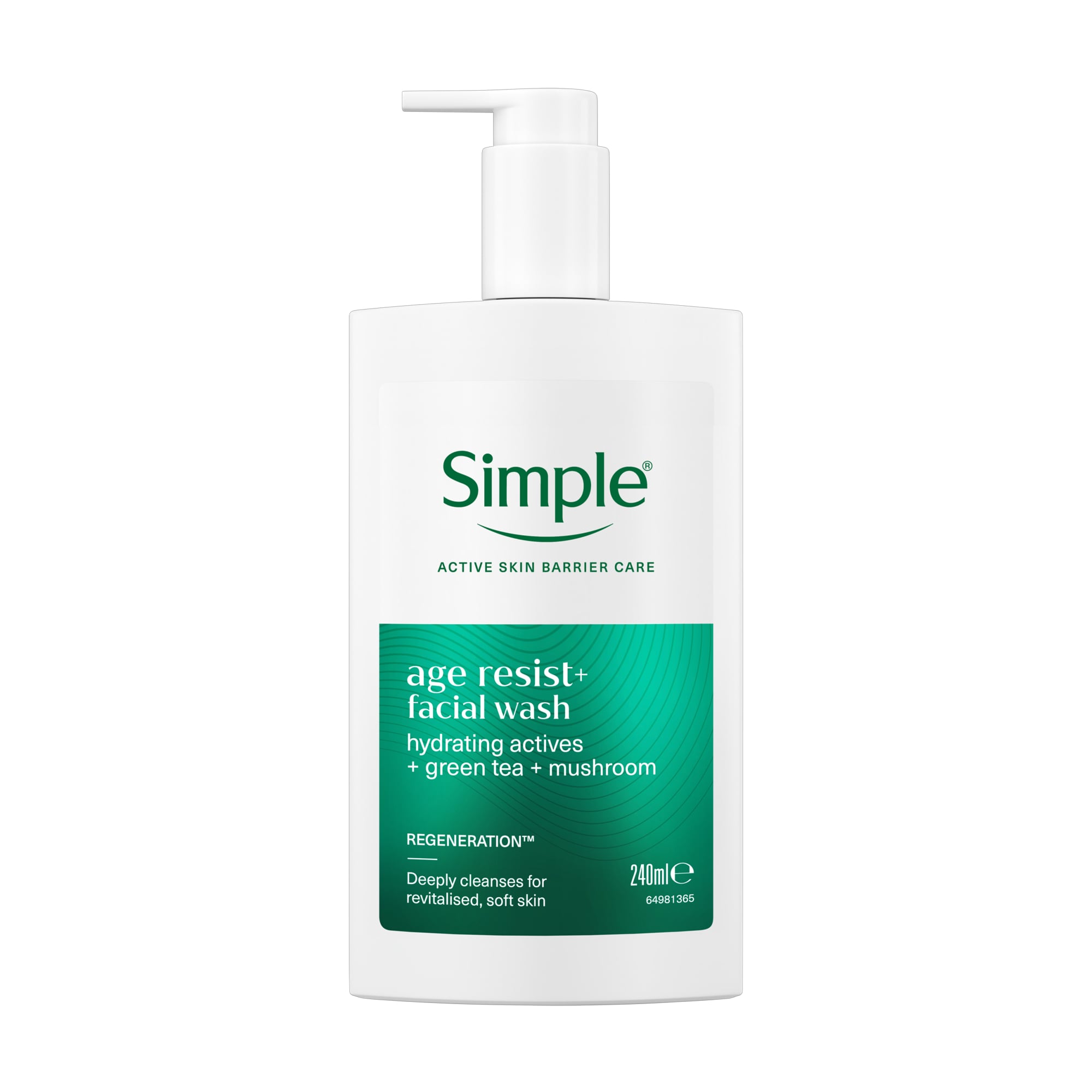 Регенерувальний засіб для вмивання Simple Age Resist+ Facial Wash, 240 мл
